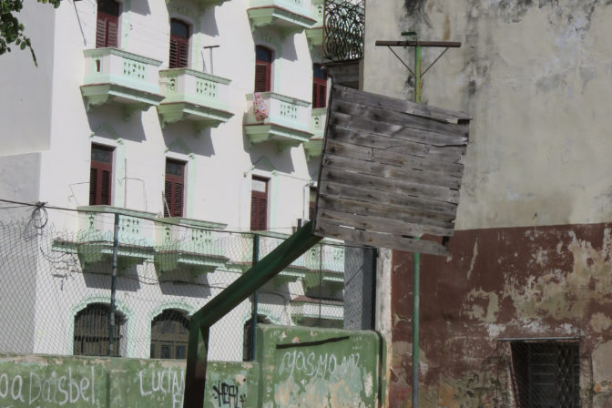 Matt Coldicutt, Basketball Hoop 2 (Still Active), Vedado District, Havana, Cuba, 2017. Digital photograph. Courtesy of the artist.