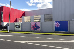 Natasha Matila-Smith, Lonely Island, 2016 (installation view). Inkjet billboard print. Commissioned by Te Tuhi, Auckland. Photo by Sam Hartnett.