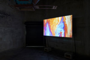 Max Bellamy, Avail, 2011 (installation view). HD video with sound 12 mins 24 secs looped, sound design by Chris Miller. Courtesy of the artist and Te Tuhi, Auckland. Photo by Sam Hartnett.