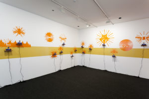 Eugene Hansen & Jenny Gillam, Future calls the dawn, 2011 (Installation view). Multimedia. Photo by Sam Hartnett.