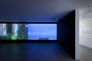 Angela Tiatia, Neo-colonial Extracts, 2010 (installation view). Dual channel digital video 5 mins 34 secs looped, found correspondence. Photo by Sam Hartnett.