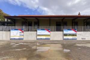 Matt Ritani, The Block, 2020 (installation view, Parnell Station). Inkjet billboard prints. Commissioned by Te Tuhi, Tāmaki Makaurau Auckland. Photo by James Tapsell-Kururangi