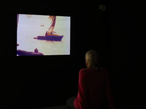 Pita Turei, Hotu Painu, 1988 (installation view). 16mm film transferred to digital. 52 mins 20 secs. Courtesy of Pita Turei and Douglas Owens. Footage reserved and supplied by Ngā Taonga Sound & Vision. Photo by Sam Hartnett