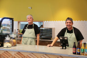 Te Tuhi Café team, 2020. David Stillwell (left) and Simon Byers. Photo by Misong Kim.