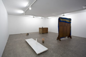 Rachel Walters, Spoor, 2009 (installation view). Found objects, super sculpey, acrylic paint.