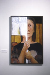 Margaret Lawlor Bartlett, Woman with Freedom Banner, 1981 (installation view).