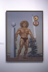 Mary McIntyre, Self Portrait as Muscle Man (installation view).