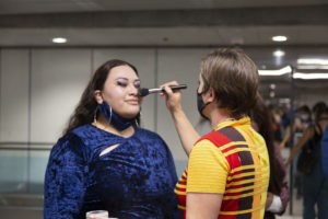 Rawiri Brown, Fashion show, 2021. Britomart Transport Centre. Supported by Auckland Transport.