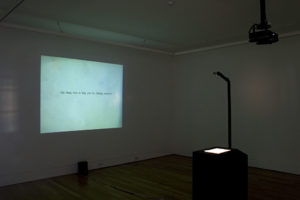 Douglas Bagnall, Te Tuhi Video Game Machine, 2007 (installation view). Software, projection & mixed media. Courtesy of the artist.