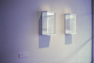 Esther Leigh, Chime, 2001 (installation view), glass, 350mm x 200mm x 100mm