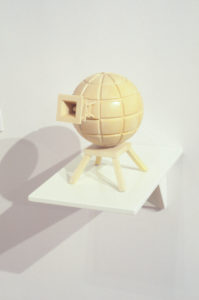 Brit Bunkley, Globe, 2001, Rapid Prototype microstone, built on a Z-corp 3D printer