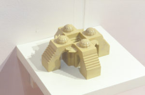 Brit Bunkley, Folly, 2000, Rapid Prototype microstone, built on a Z-corp 3D printer