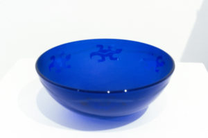 Clovis Viscoe, Blue Bowl, 1993, sandblasted French glass