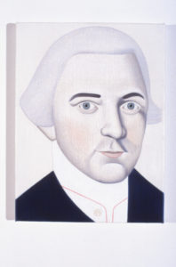 Gavin Hurley, Unidentified Man II, 2002, oil on hessian, on loan from a private collection