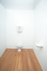 Roger Mortimer, Cistern Madonna, 2002 (installation view), ceramic, courtesy of Ivan Anthony Gallery