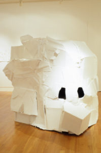 Richard Maloy, White Structure, 2004 (installation view). Mixed media.
