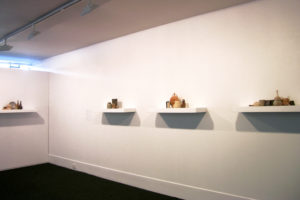 Lauren Winstone, Dynasty, 2005 (installation view). Saggar fired earthenware. Courtesy of the artist & Mary Newton Gallery.