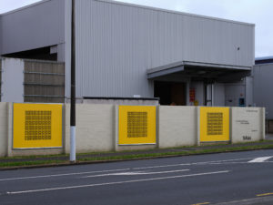 Chantel Matthews, Transmission, 2021 (installation view, Reeves Road). Inkjet billboard prints. Commissioned by Te Tuhi, Tāmaki Makaurau Auckland. Photo by Sam Hartnett.