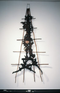 Chris Booth, Giant Octopus with Moa Bones, 1986. Manuka, bronze, shells.