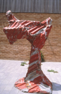 Jeff Thomson, Karekare, 1987 (installation view). Iron, wood, paint.
