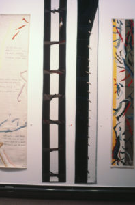 Malcolm Harrison, Dark & Light (middle left), 1985. Cotton. Blustering Winds Across Tolaga Bay (middle right), 1985. Cotton.