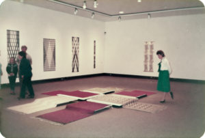 Peter Collingwood and Auckland Weavers, 1984 opening night (installation view).
