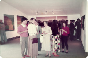 Peter Collingwood and Auckland Weavers, 1984 opening night (installation view).