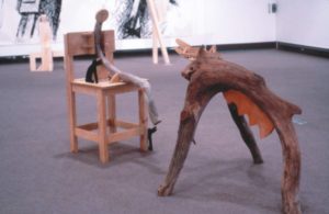 Warren Viscoe, Teaching Dogs to Whistle, 1985. Manufactured, found assemblage. 2000mm x 2000mm x 2000mm.