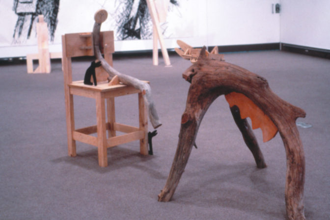 Warren Viscoe, Teaching Dogs to Whistle, 1985. Manufactured, found assemblage. 2000mm x 2000mm x 2000mm.
