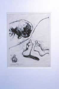 Pat Hanly, Figures in Light, 1964. Monoprint.