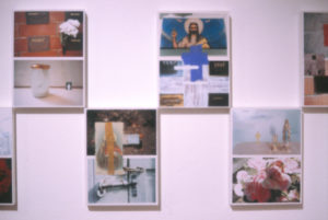 Frances Hansen, Remembrance, 2001 (detail). Painted photographs on foamcore board.