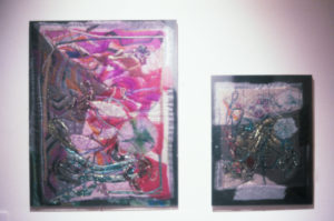 Jocelyn Hill, Underwater World (left), 2001 (installation view). Jazz Time (right), 2001 (installation view).