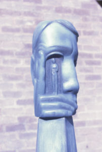 Terry Stringer, Living in my Head, 2001 (detail). Bronze.