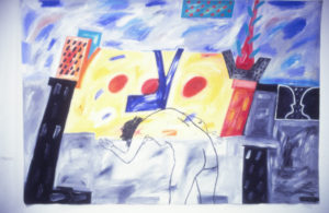Jane Zusters, Art Hero, 1984. Acrylic on unstretched canvas. 2080mm x 2450mm.