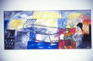 Jane Zusters, Return, 1987-88. Acrylic on stretched canvas. Each panel 1120mm x 840mm.