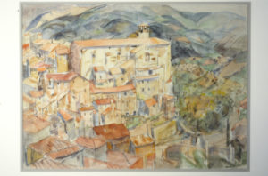 Olivia Spencer Bower, Untitled (Perugia, Italy), 1963. Watercolour. 476mm x 645mm.