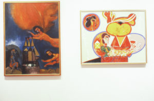 Pat Hanly, Destruction of Sodom (left), 1959. Oil. The Fire This Time (right), 1960. Oil.