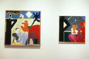 Pat Hanly, Golden Age (left), 1980. Oil, enamel. Life Goes On (right), 1979. Oil, enamel.