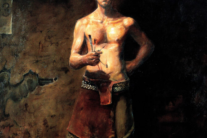 Zarahn Southon, Self Portrait as a Young Painter, 2002. Oil on canvas.