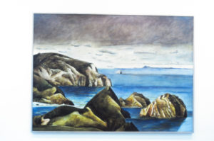Stanley Palmer, Towards Whangarei Heads, 1990. Oil on linen. 1620mm x 2250mm.