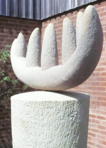 Charlotte Fisher, The Arc, 1991 (detail). Hinuera stone, Australian sandstone.