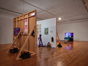 Elsewhere and nowhere else, 2022 (installation view). Curated by Vera Mey. Works by Li-Ming Hu. Photo by Sam Hartnett.