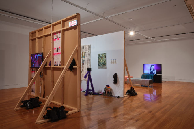 Elsewhere and nowhere else, 2022 (installation view). Curated by Vera Mey. Works by Li-Ming Hu. Photo by Sam Hartnett.