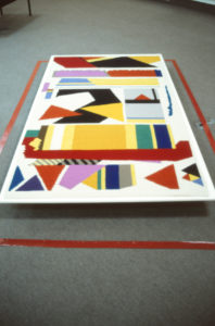 Gordon Crook, Meditation Rug, 1981 (installation view). Tapestry. 2295mm x 1145mm.