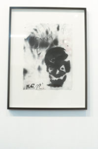 Max Gimblett, Skulls - Untitled, 1992. Mixed media on paper. 425mm x 310mm.
