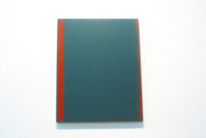 Max Gimblett, Studio - The Small Green One II, 1975-76. Oil, wax on canvas. 610mm x 483mm.