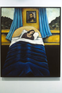 Nigel Brown, Bedroom Painting No. 14, 1976. Oil on board. 1180mm x 740mm.