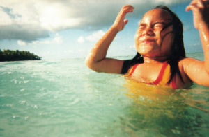 Louise Hyatt, Girl swimming, Nukunonu, Tokelau, 2002.