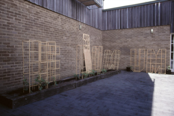 Nicholas Spratt: Untitled (Hello Mum), 2003 (installation view).
