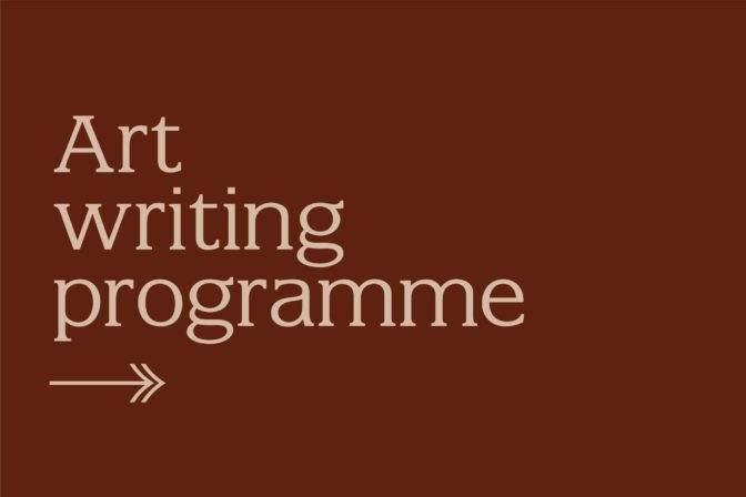 Art writing programme graphic. Design by Ella Bates-Hermans.